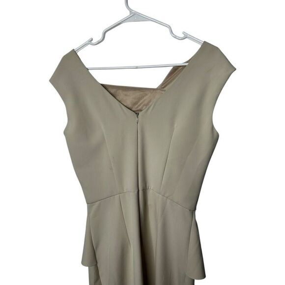 Rinascimento Italy Cream Peplum Knee Length Dress Size M Clean Girl Old Money - Picture 6 of 15